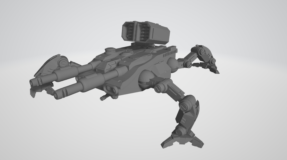 battecnología ciervo Beatle battletech 6mm 10mm 15mm mech patio caminante 3D print model - Mito3D