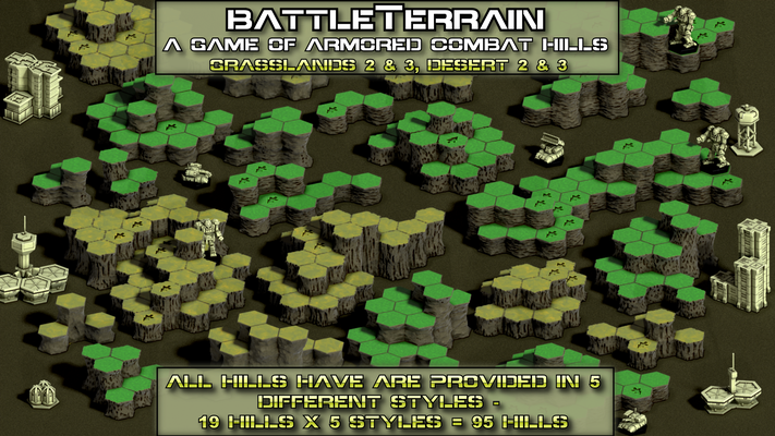 battleterrain hills a game of armored combat boxed set game battletech 6mm terrain wargame map 3d print model - Mito3D