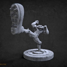 battletoad rash art creatures superheroes miniature battletoads 3d print model - Mito3D