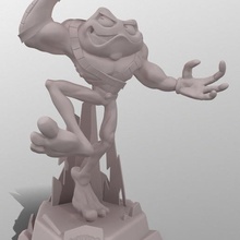 battletoads 2020 zitz statue game sculpt 3d print model - Mito3D