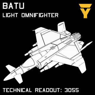 batu 6mm battletech wargaming miniature aerofighter omnifighter clan 3d print model - Mito3D