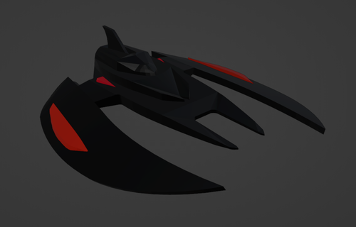 Batwing Sanat batman savaş uçağı gemisi yarasalar siyah gemi 3d print model - Mito3D