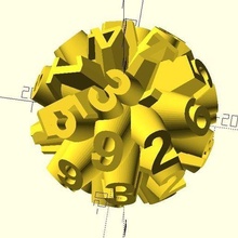 bauer text sphere art math openscad pi customizer spiral 3d print model - Mito3D