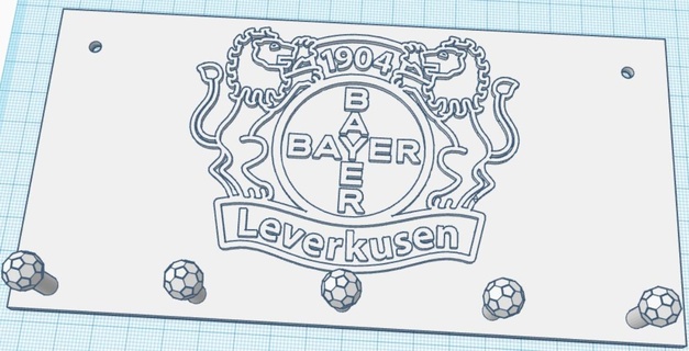 bayer Leverkusen vendaje habitación hogar casa Saco estante fútbol personalizable gancho baviera 3d print model - Mito3D