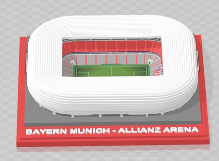 bayern Monaco alleanza arena calcio futebol stadio stadion estadio Germania 3d print model - Mito3D