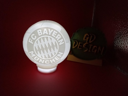 bayern Munich fútbol pelota ligero 3d print model - Mito3D