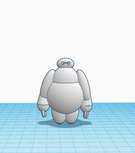 baymax figura base 3D print model - Mito3D