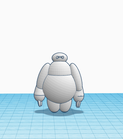 baymax figura basica 3d print model - Mito3D