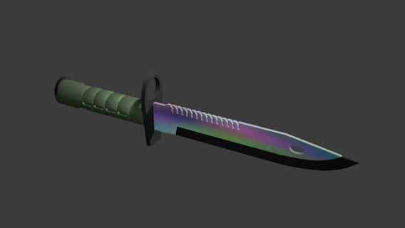 bayonet knife hardened blade 3d print model - Mito3D
