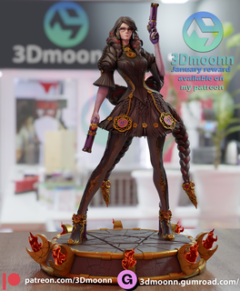 bayonetta Art stl girl game sega figure 3dprint 3d print model - Mito3D