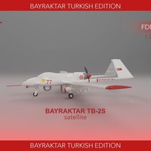 bayraktar tb-2s satellite 3d print model - Mito3D
