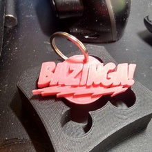 bazinga gros coup théorie porte clés bijoux 3d print model - Mito3D