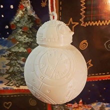 bb 8 chiristmas ornamento Navidad árbol adornos fiesta decoración pelota esfera guerra Galaxias estrella guerras bb8 r2d2 droide fuerza 3d print model - Mito3D