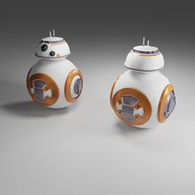 bb-8 star wars saga toy figure low poly print-in-place collectible robot droid stl 3d print model - Mito3D