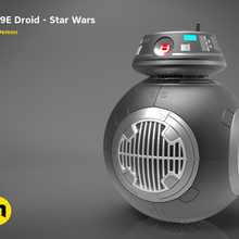 bb 9e droide estrella guerras sci fi robot lindo figurilla clon Jedi serie juguete guerra 3d print model - Mito3D