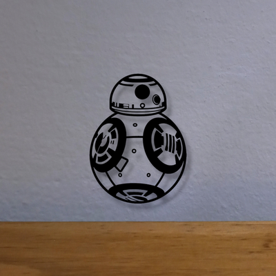 bb8 cuadro arte stormtrooper atat estrela guerras darth vader sombrio r2 d2 cenário silueta sombra aparado parede gravata lutador 3d print model - Mito3D