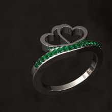 bbb gioielli 2h cuore moda impegnarsi regalo moglie weding oro anello diamante jewerly 3d print model - Mito3D
