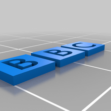 bbc logo 3d print model - Mito3D