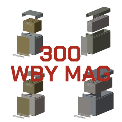 bbox munizioni scatola 300 wby mag conservazione 10 20 25 50 round cassa weatherby magnum 3d stampa stl modello 300wbymag 3d print model - Mito3D