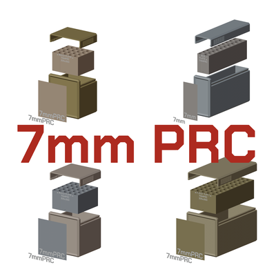 bbox munição caixa 7mm prc armazenamento 10 20 25 50 rodadas caixote 3d impressão stl modelo 3d print model - Mito3D