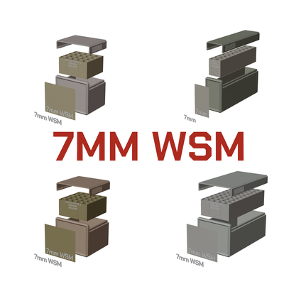 bbox ammo box 7mm wsm ammunition storage 10 20 25 50 rounds crate 3d print stl model winchester short magnum 3d print model - Mito3D