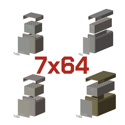 bbox ammo box 7x64mm ammunition storage 10 20 25 50 rounds crate 7x64 mm 3d print stl model 7 64mm 3d print model - Mito3D