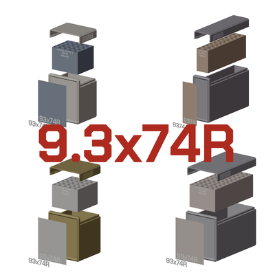 bbox munizioni scatola 9 3x74r conservazione 10 20 25 50 round cassa 3x74mm 3d stampa stl modello 93 74mmr 93x74mmr 74 93x74 3d print model - Mito3D