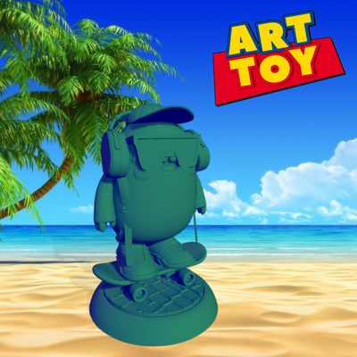 bboy oyun sanat oyuncak oyuncaklar plaj paten kaykay rap funko 3d print model - Mito3D
