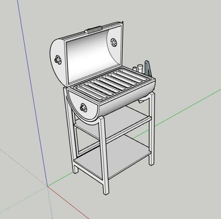 barbecue 1 10 diorama box auto scala crawler rc banda 93 campeggio 3d print model - Mito3D