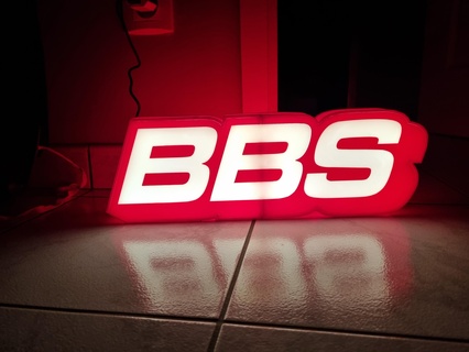bbs luminária luminária bbs vermelho luz carro aros marca placa 3d print model - Mito3D