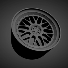 bbs lm scalable printable rims cars low poly hot wheels 1/18 1/24 1/25 1/32 1/43 3d print model - Mito3D