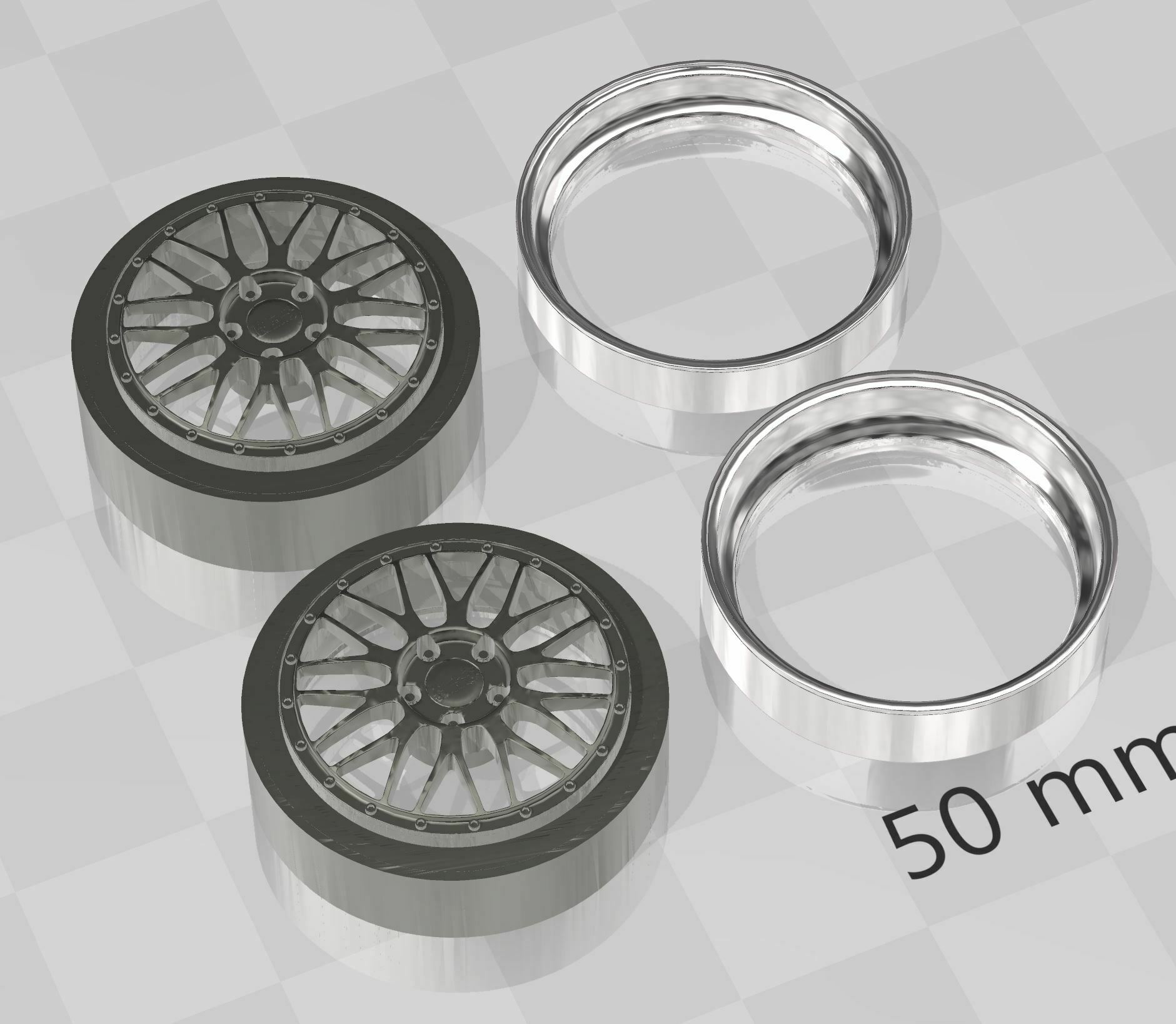 bbs lm roda 1 24 borda Tamiya Fujimi aoshima revele 3D print model - Mito3D