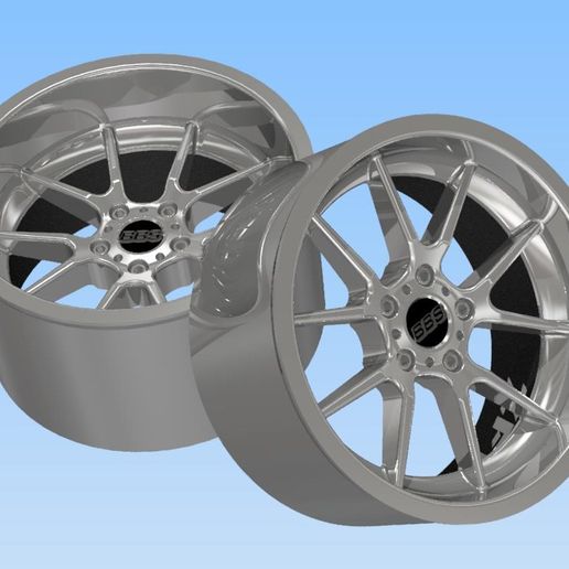 bbs rk 18 cambaleando rodas aros personalizadas 3D print model - Mito3D