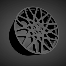 bbs rx-r scalable printable rims cars low poly hot wheels 1/18 1/24 1/25 1/32 1/43 3d print model - Mito3D