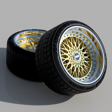 billes super rs 18inch moulé pression rc roues chaudes échelle modèles bbsrs roue pneu 3d print model - Mito3D