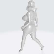 bbw tight club dress busty supports 3d print model - Mito3D