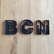 bcn letters home barcelona letter holy family 3d print model - Mito3D