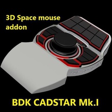 bdk cadstar mki gadget galactica - Taste pcb joystick usb Verzögerung null Verknüpfung addon cadmouse 3dconnexion Raum 3d print model - Mito3D