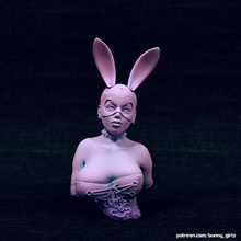 bdsm lapin lara buste art jeune fille femme sexy dame bunny 3d print model - Mito3D