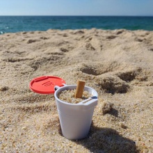 spiaggia posacenere easy print gadget il cestino fumo ecigarette pulito la sigaretta 3d print model - Mito3D