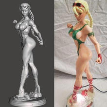 beach fighter2 cammy - sparx art street fighter pin up chammy white female sexy fantasy scifi boobs woman girl muscular pose nude comics video game 3d print model - Mito3D