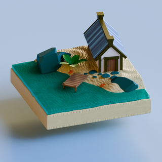 beach house 3d print model - Mito3D