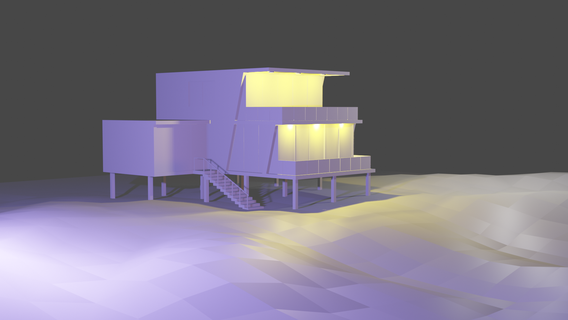 praia casa costa arquitetura caraíbas palafito 3d print model - Mito3D