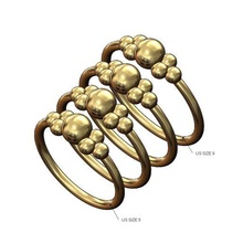 talón ornamento banda tamaños 5to8 3d impresión modelo joyería joya burbuja anillo cable Moda imprimible oro plata libra esterlina lujo moderno clásico 3d print model - Mito3D