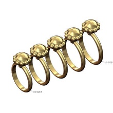 beaded 8mm gold ball ring size 5to9 3d print model jewelry fashion printable silver jewellery sterling luxury accessories bead hardwear classic modern vintage statement rings 3d print model - Mito3D