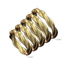 beaded braided motif fashion band sizes 5to9 3d print model jewelry ring printable gold silver rope wire bead 3d print model - Mito3D