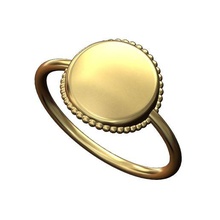 Perlen Kuppel Mode Ring Größe 5to9 3d drucken Modell Schmuck Korn Blase Band druckbar Gold Silber Sterling Luxus klassisch Boho 3d print model - Mito3D