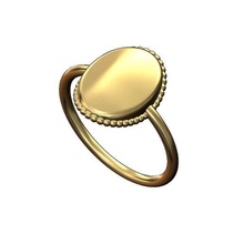rebordear oval Hazme Moda anillo Talla 5to9 3d impresión modelo joyería joya talón burbuja banda imprimible oro plata libra esterlina lujo clásico 3d print model - Mito3D