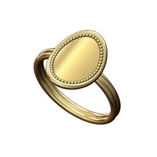 Perlen Oval Draht Ring Größen 6 7 8 3d drucken Modell Schmuck Korn Seil Münze Signet Boho Antiquität Mode Jahrgang 3d print model - Mito3D