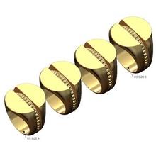 beaded split signet ring sizes 6to9 3d print model jewelry bead bubble printable gold silver engraving engravable boho stacker stackable 3d print model - Mito3D